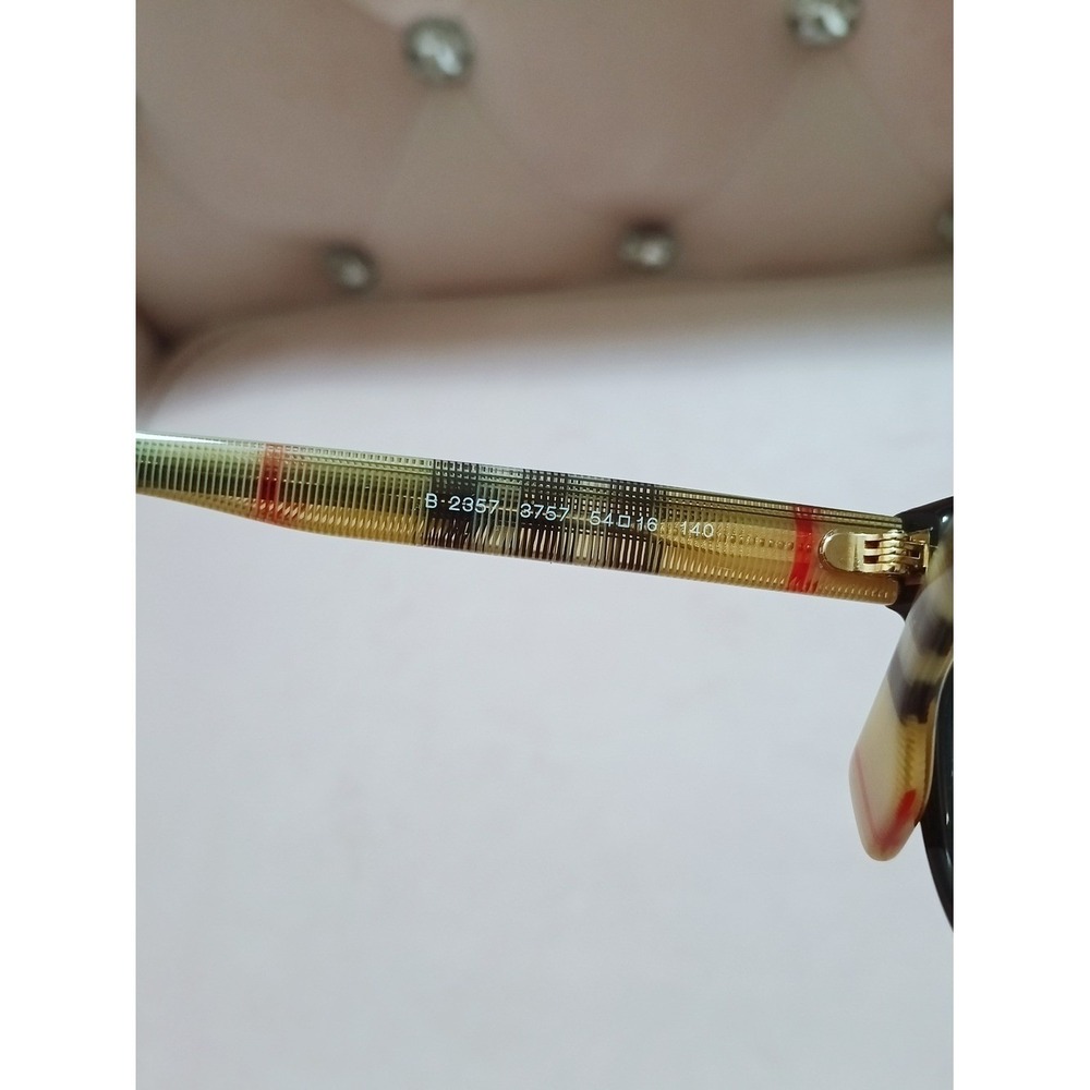 Burberry Black Frame Glasses with Signature Check Temples B 2357 - Picture 8 of 12